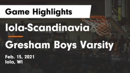 Iola-Scandinavia  vs Gresham Boys Varsity Game Highlights - Feb. 15, 2021