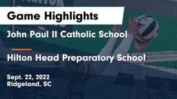 John Paul II Catholic School vs Hilton Head Preparatory School Game Highlights - Sept. 22, 2022