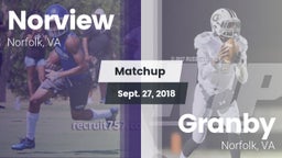 Matchup: Norview  vs. Granby  2018