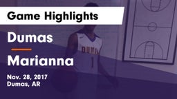 Dumas  vs Marianna Game Highlights - Nov. 28, 2017