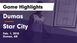 Dumas  vs Star City  Game Highlights - Feb. 1, 2018