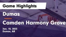 Dumas  vs Camden Harmony Grove Game Highlights - Jan. 10, 2023