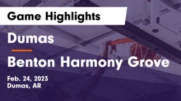 Dumas  vs Benton Harmony Grove Game Highlights - Feb. 24, 2023