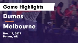 Dumas  vs Melbourne  Game Highlights - Nov. 17, 2023