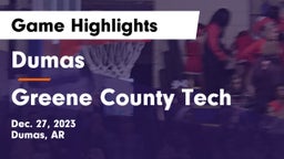 Dumas  vs Greene County Tech  Game Highlights - Dec. 27, 2023