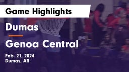 Dumas  vs Genoa Central Game Highlights - Feb. 21, 2024