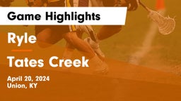 Ryle  vs Tates Creek  Game Highlights - April 20, 2024
