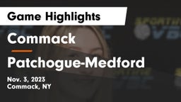 Commack  vs Patchogue-Medford  Game Highlights - Nov. 3, 2023