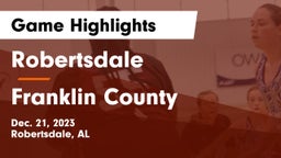 Robertsdale  vs Franklin County   Game Highlights - Dec. 21, 2023