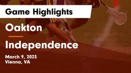 Oakton  vs Independence  Game Highlights - March 9, 2023