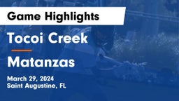 Tocoi Creek  vs Matanzas  Game Highlights - March 29, 2024