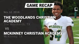 Recap: The Woodlands Christian Academy  vs. McKinney Christian Academy 2016
