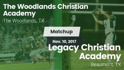 Matchup: The Woodlands vs. Legacy Christian Academy  2017