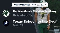 Recap: The Woodlands Christian Academy  vs. Texas School for the Deaf  2019