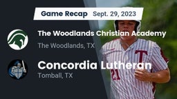 Recap: The Woodlands Christian Academy vs. Concordia Lutheran  2023