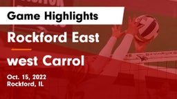 Rockford East  vs west Carrol Game Highlights - Oct. 15, 2022