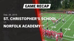 Recap: St. Christopher's School vs. Norfolk Academy  2015