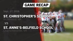Recap: St. Christopher's School vs. St. Anne's-Belfield School 2016