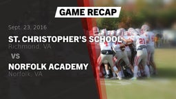 Recap: St. Christopher's School vs. Norfolk Academy 2016