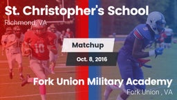 Matchup: St. Christopher's vs. Fork Union Military Academy 2016