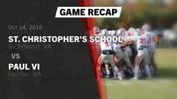 Recap: St. Christopher's School vs. Paul VI  2016