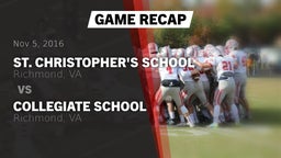 Recap: St. Christopher's School vs. Collegiate School 2016