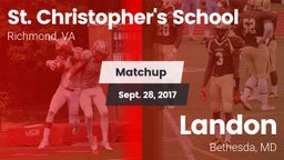 Matchup: St. Christopher's vs. Landon  2017