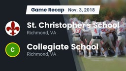 Recap: St. Christopher's School vs. Collegiate School 2018