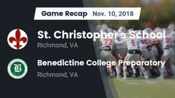 Recap: St. Christopher's School vs. Benedictine College Preparatory  2018