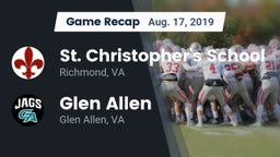 Recap: St. Christopher's School vs. Glen Allen  2019