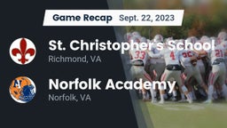 Recap: St. Christopher's School vs. Norfolk Academy 2023