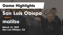 San Luis Obispo  vs malibu  Game Highlights - March 12, 2022