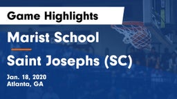 Marist School vs Saint Josephs (SC) Game Highlights - Jan. 18, 2020