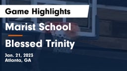 Marist School vs Blessed Trinity  Game Highlights - Jan. 21, 2023