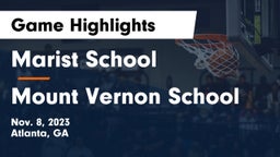 Marist School vs Mount Vernon School Game Highlights - Nov. 8, 2023