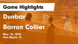 Dunbar  vs Barron Collier  Game Highlights - Nov. 24, 2018