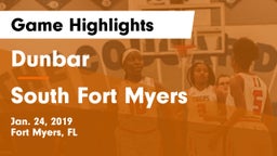 Dunbar  vs South Fort Myers  Game Highlights - Jan. 24, 2019