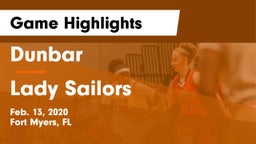 Dunbar  vs Lady Sailors Game Highlights - Feb. 13, 2020