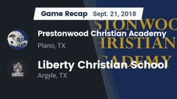 Recap: Prestonwood Christian Academy vs. Liberty Christian School  2018