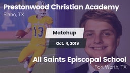 Matchup: Prestonwood vs. All Saints Episcopal School 2019