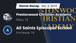 Recap: Prestonwood Christian Academy vs. All Saints Episcopal School 2019