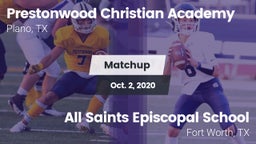 Matchup: Prestonwood vs. All Saints Episcopal School 2020