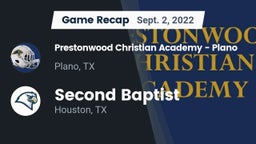 Recap: Prestonwood Christian Academy - Plano vs. Second Baptist  2022