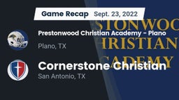 Recap: Prestonwood Christian Academy - Plano vs. Cornerstone Christian  2022
