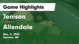 Jenison   vs Allendale  Game Highlights - Dec. 5, 2023