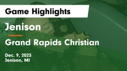 Jenison   vs Grand Rapids Christian  Game Highlights - Dec. 9, 2023