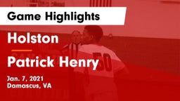 Holston  vs Patrick Henry  Game Highlights - Jan. 7, 2021