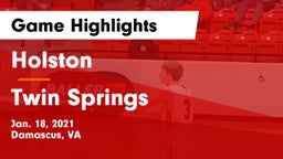 Holston  vs Twin Springs  Game Highlights - Jan. 18, 2021