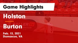 Holston  vs Burton  Game Highlights - Feb. 13, 2021