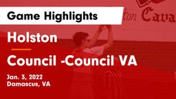 Holston  vs Council  -Council VA Game Highlights - Jan. 3, 2022